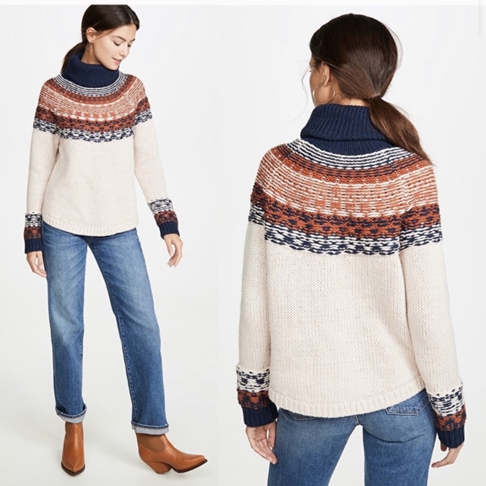 Madewell Brookdale Fair Isle Turtleneck Sweater